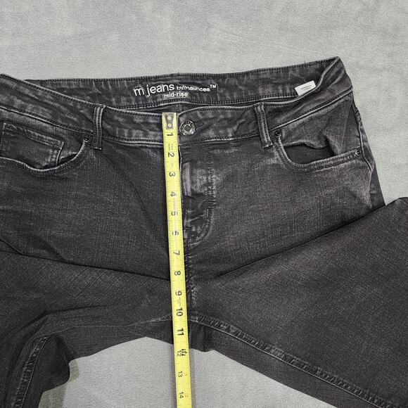 m jeans by Maurices Mid Rise Curvy Straight Black Size 16W Short - Picture 10 of 11